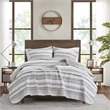 Olliix Madison Park Fraser Full/Queen Coverlet Mini Set in Ivory/Black