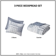 Olliix Madison Park Graham Full/Queen Coverlet Mini Set Cotton in Blue