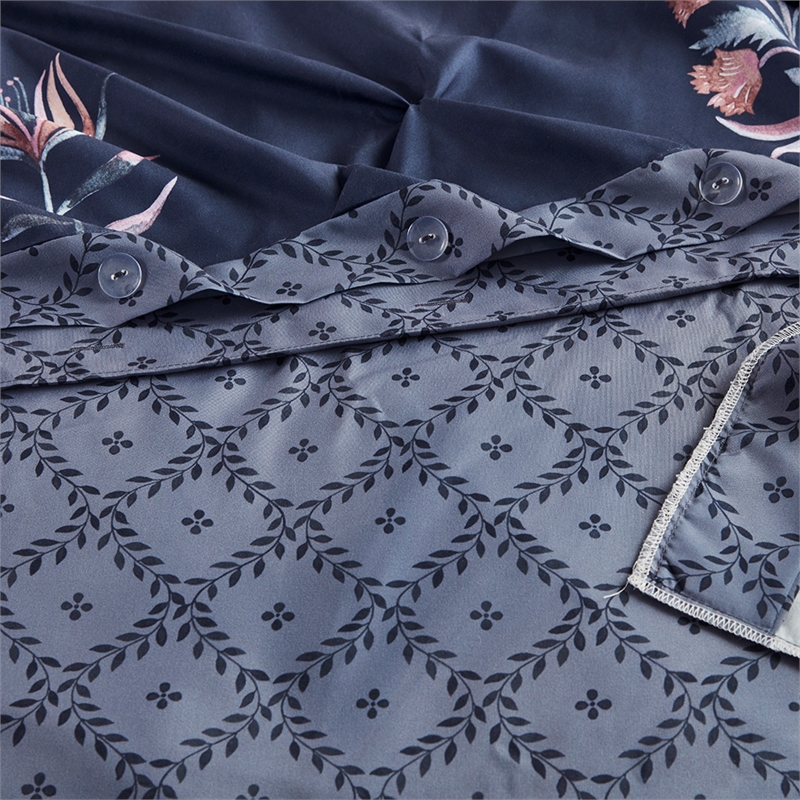Olliix Madison Park Marfa King/Cal King Duvet Mini Set Polyester in Navy
