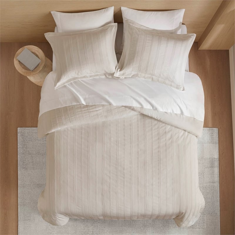 Olliix Super Listing Logan Queen Duvet Set Polyester in Neutral