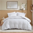 Olliix Super Listing Logan Queen Duvet Set Polyester in White