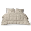 Olliix Madison Park Stay Puffed King/Cal King Comforter Polyester in Tan