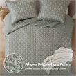 Olliix Madison Park Linwood King/Cal King Quilt Set Polyester in Sage Green