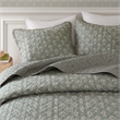 Olliix Madison Park Linwood King/Cal King Quilt Set Polyester in Sage Green