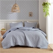 Olliix Madison Park Linwood Queen Quilt Set Polyester in Blue
