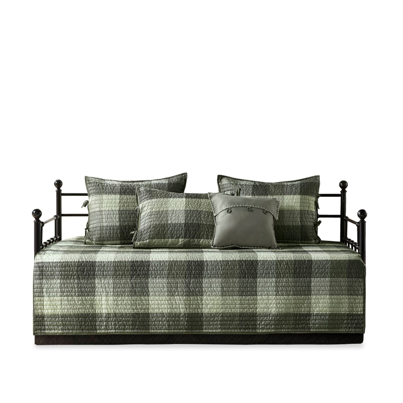 Olliix Madison Park Ridge Daybed Daybed Cover Set Cotton in Grey