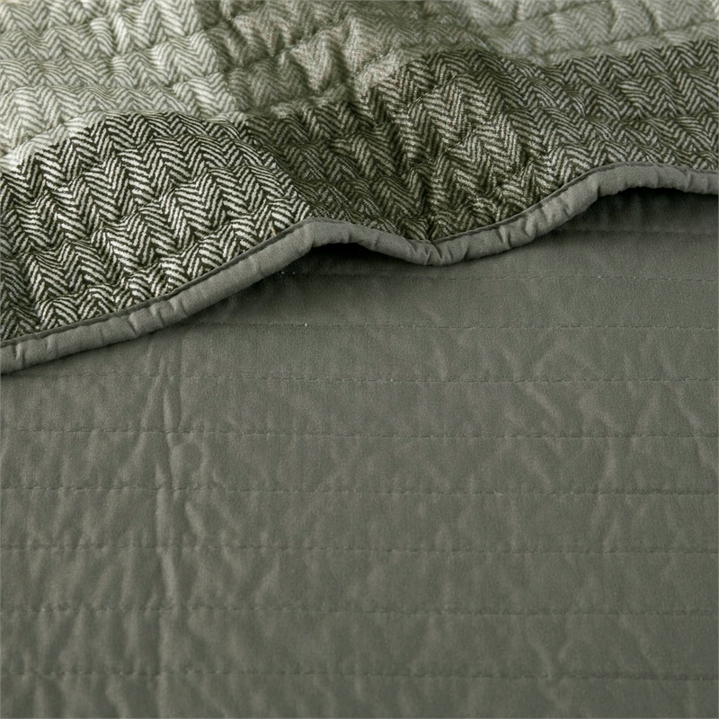 Olliix Madison Park Ridge Daybed Daybed Cover Set Cotton in Grey