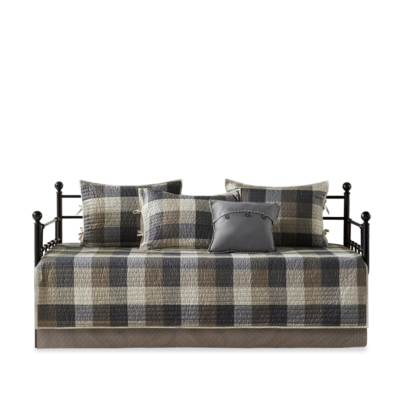 Olliix Madison Park Ridge Daybed Daybed Cover Set Cotton in Neutral