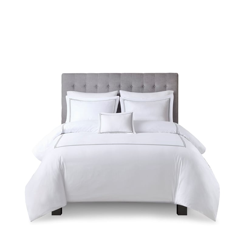Olliix Madison Park Signature 500 Thread Count Full/Queen Comforter Set in White