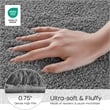 Olliix Madison Park Signature Marshmallow Contour Bath Rug Polyester in Grey