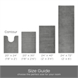 Olliix Madison Park Signature Marshmallow Contour Bath Rug Polyester in Grey
