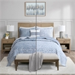 Olliix Madison Park Signature Harmony Full/Queen Quilt Set Cotton in Blue