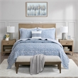 Olliix Madison Park Signature Harmony Full/Queen Quilt Set Cotton in Blue