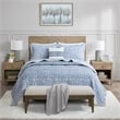 Olliix Madison Park Signature Harmony King/Cal King Quilt Set Cotton in Blue