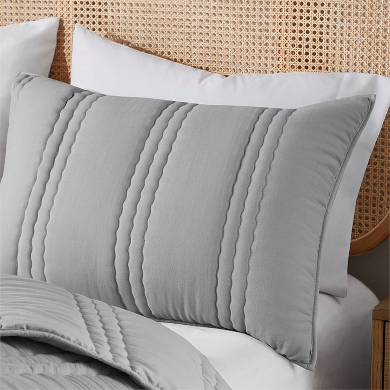 Olliix Urban Habitat Dune King/Cal King Coverlet Mini Set Polyester in Gray