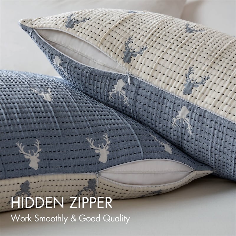 Olliix Woolrich Keystone King/Cal King Coverlet Set Polyester in Blue