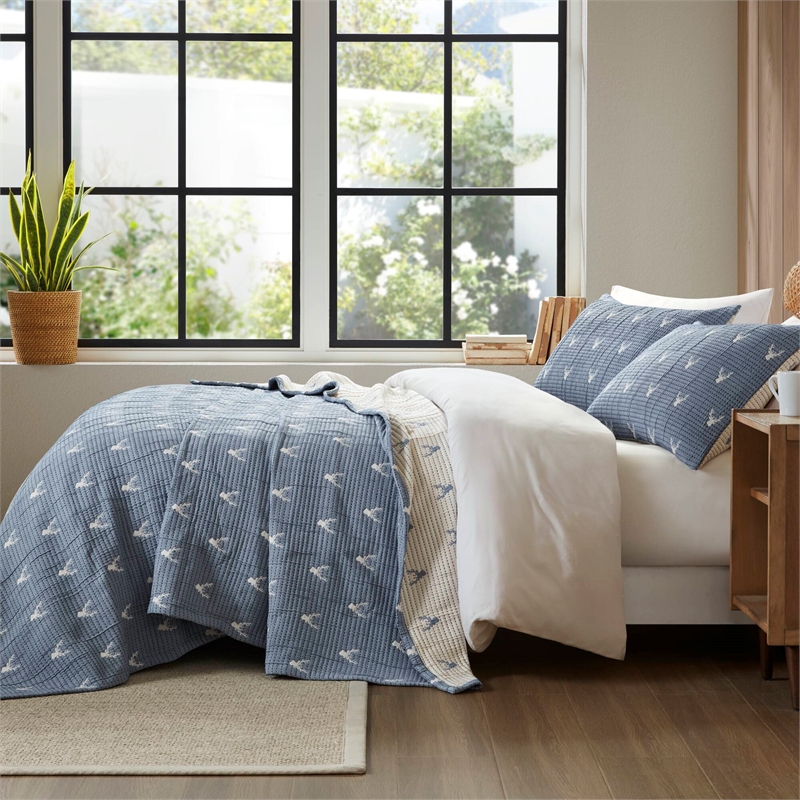 Olliix Woolrich Keystone Full/Queen Coverlet Set Polyester in Blue