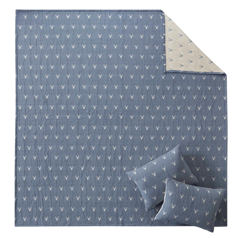 Olliix Woolrich Keystone Full/Queen Coverlet Set Polyester in Blue