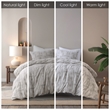 Olliix INK+IVY Cairo King/Cal King Duvet Mini Set Cotton in Ivory