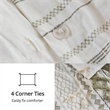 Olliix INK+IVY Imani King/Cal King Duvet Mini Set Cotton in Sage/Ivory
