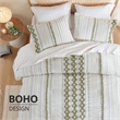 Olliix INK+IVY Imani King/Cal King Duvet Mini Set Cotton in Sage/Ivory