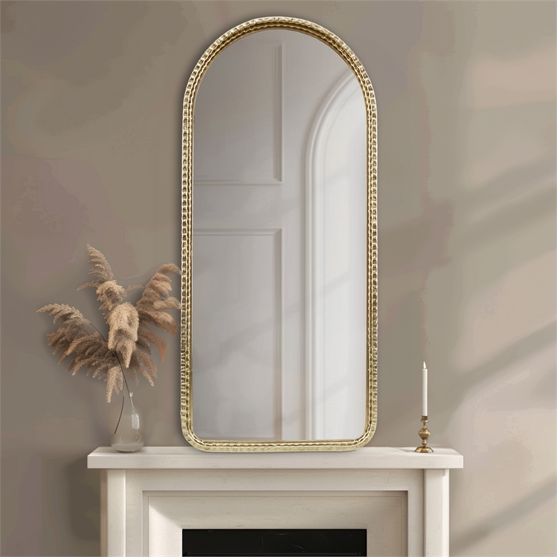 Olliix Madison Park Mia Wall Mirror Metal/Mirror/MDF in Gold