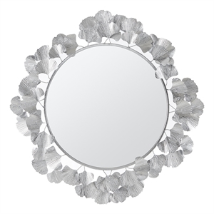 Olliix Martha Stewart Eden 30.5&quotDia x 1&quotD Wall Mirror Iron/Mirror/MDF in Silver