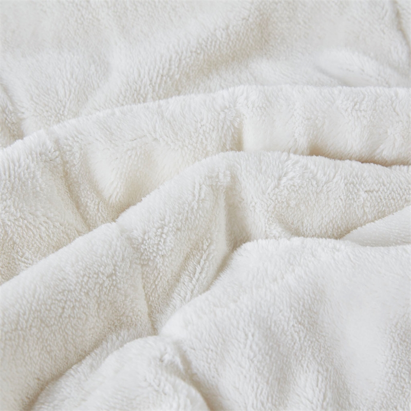 Olliix Madison Park Coleman Twin/Twin XL Blanket Microfiber in Ivory