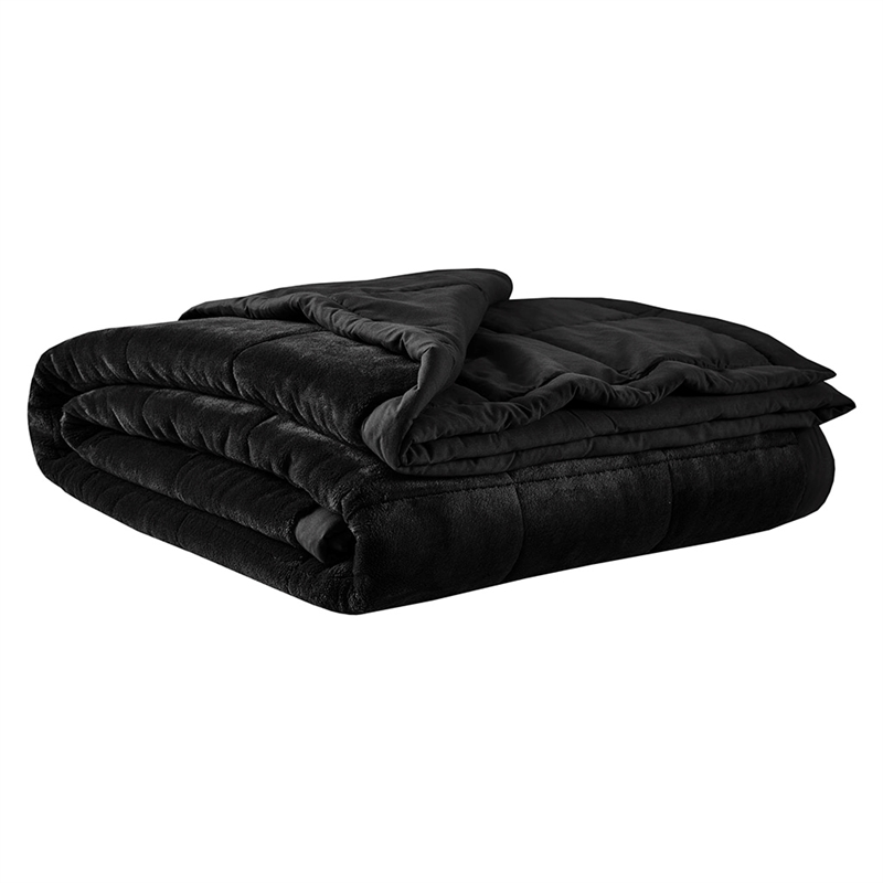 Olliix Madison Park Coleman Full/Queen Blanket Microfiber in Black