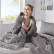 Olliix Super Listing Logan Twin/Twin XL Duvet Set Polyester in Charcoal