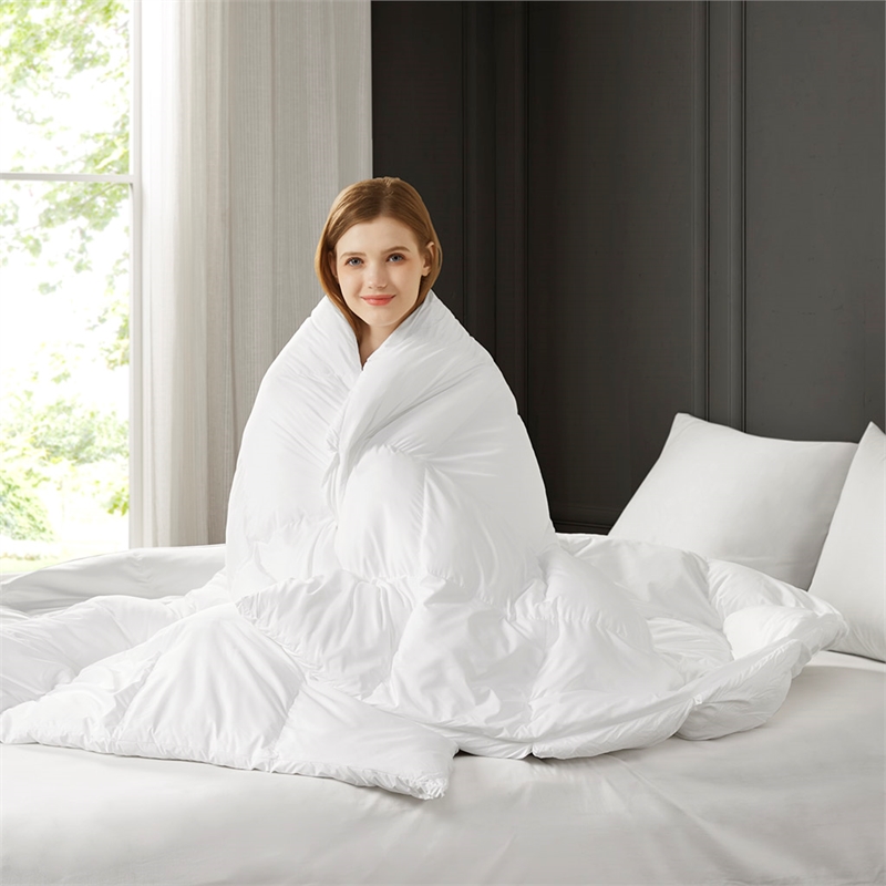 Olliix Madison Park Stay Puffed Full/Queen Comforter Polyester in White