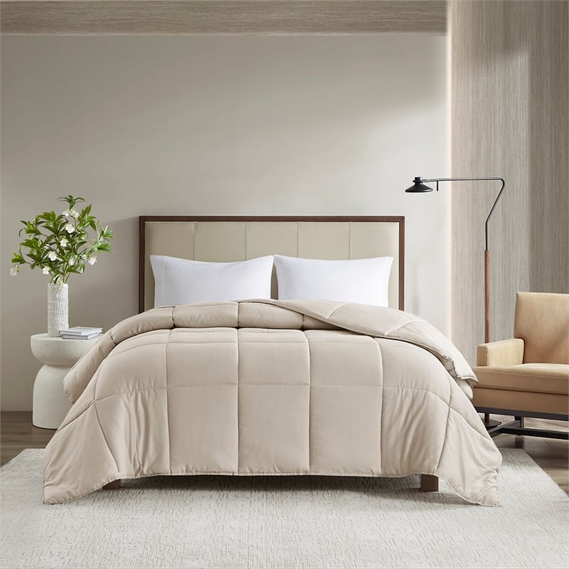 Olliix Madison Park Winfield Twin/Twin XL Comforter Cotton in Tan