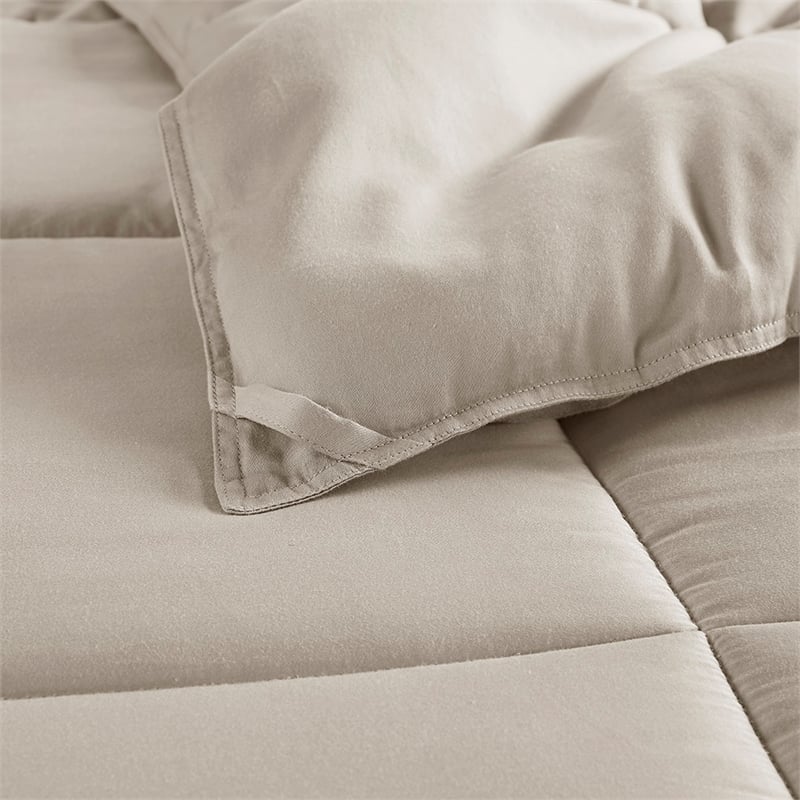 Olliix Madison Park Winfield King/Cal King Comforter Cotton in Tan