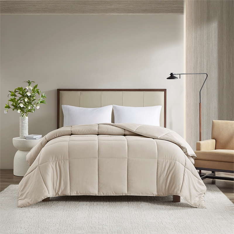 Olliix Madison Park Winfield King/Cal King Comforter Cotton in Tan