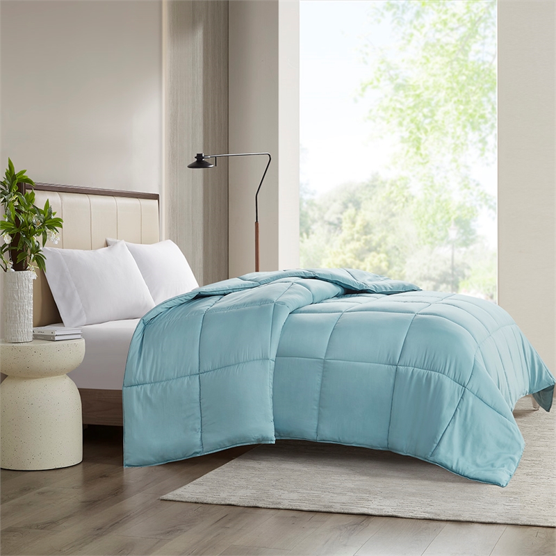Olliix Madison Park Winfield Full/Queen Comforter Cotton in Teal