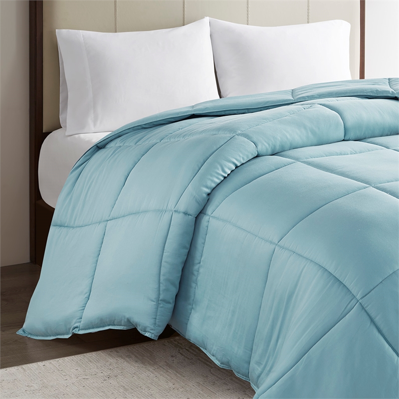 Olliix Madison Park Winfield Twin/Twin XL Comforter Cotton in Teal