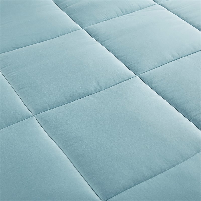 Olliix Madison Park Winfield King/Cal King Comforter Cotton in Teal