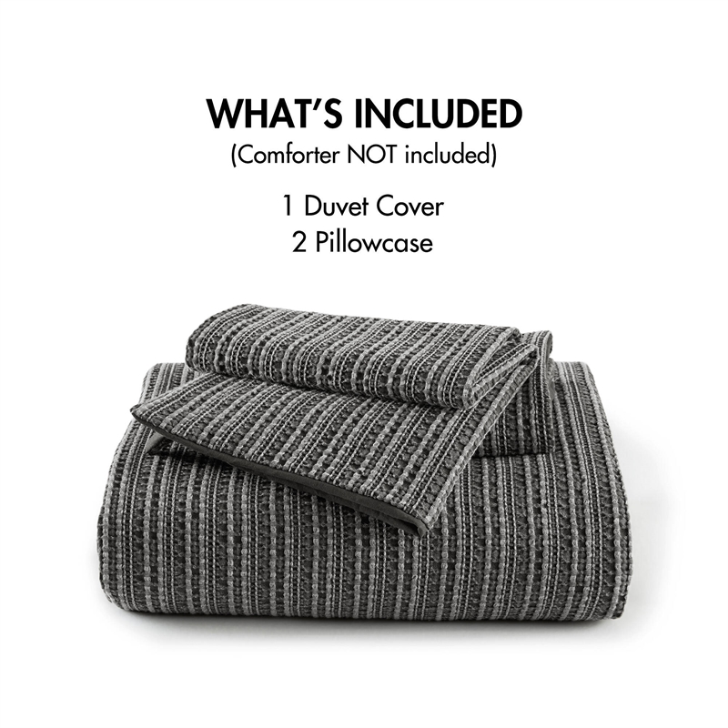 Olliix Woolrich Lyon Full/Queen Duvet Mini Set Cotton in Charcoal