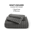 Olliix Woolrich Lyon King/Cal King Duvet Mini Set Cotton in Charcoal