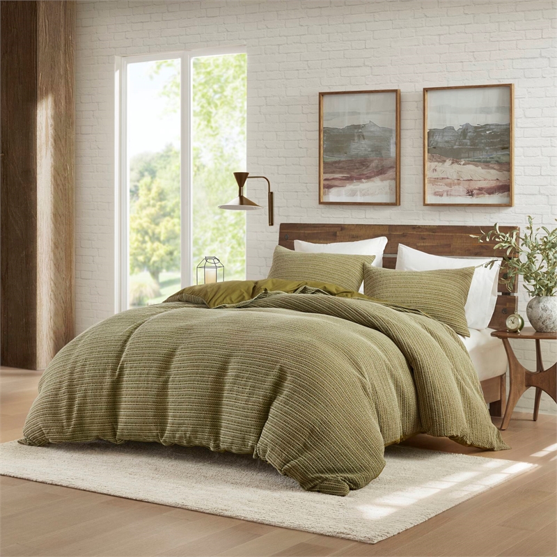 Olliix Woolrich Lyon Full/Queen Duvet Mini Set Cotton in Green