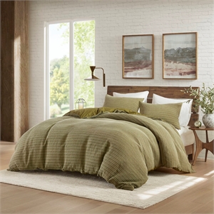 Olliix Woolrich Lyon Full/Queen Duvet Mini Set Cotton in Green