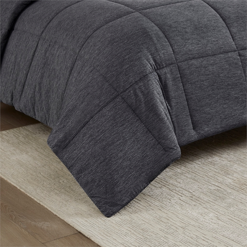 Olliix Urban Habitat Comfort Cool Jersey Knit Full/Queen Comforter in Black