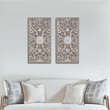 Olliix Madison Park Botanical Panel Set of 2 Wall Decor Set MDF in Antique Brown