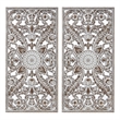 Olliix Madison Park Botanical Panel Set of 2 Wall Decor Set MDF in Antique Brown