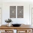 Olliix Madison Park Botanical Panel Set of 2 Wall Decor Set MDF in Antique Green