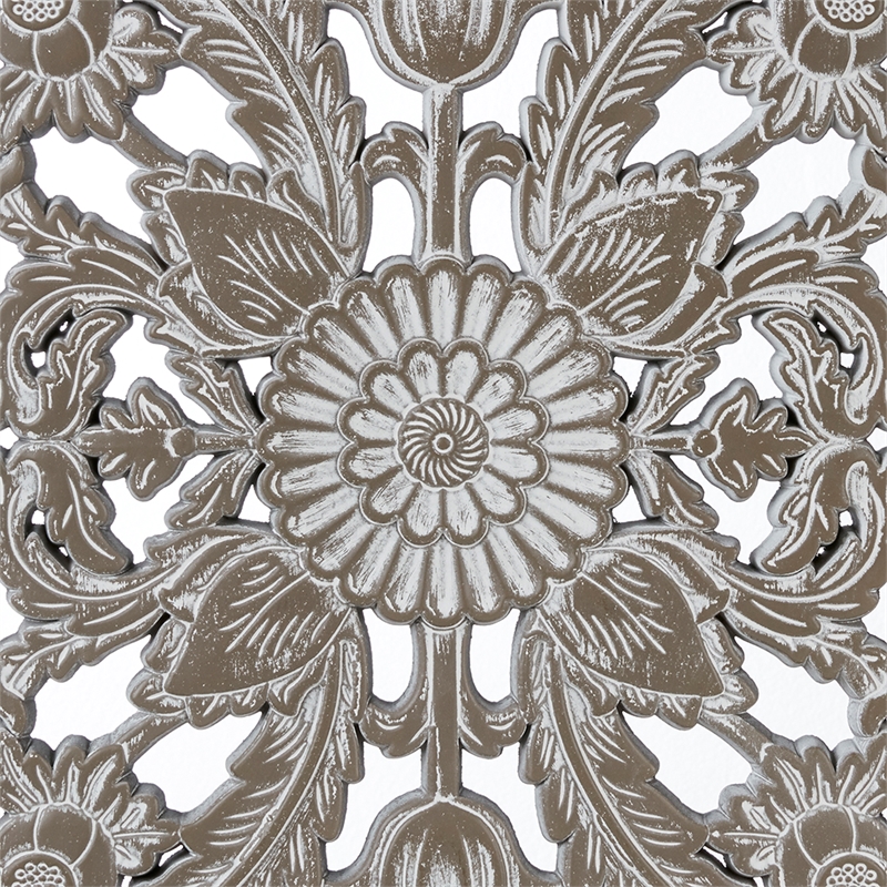 Olliix Madison Park Botanical Panel Set of 2 Wall Decor Set MDF in Antique Green