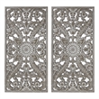 Olliix Madison Park Botanical Panel Set of 2 Wall Decor Set MDF in Antique Green