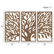 Olliix Madison Park Birch Botanical Wall Decor Set MDF/Wood in Tree of Life