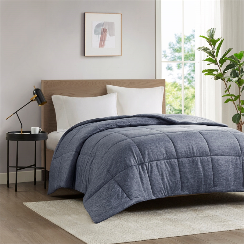 Olliix Urban Habitat Comfort Cool Jersey Knit Twin/Twin XL Comforter in Navy