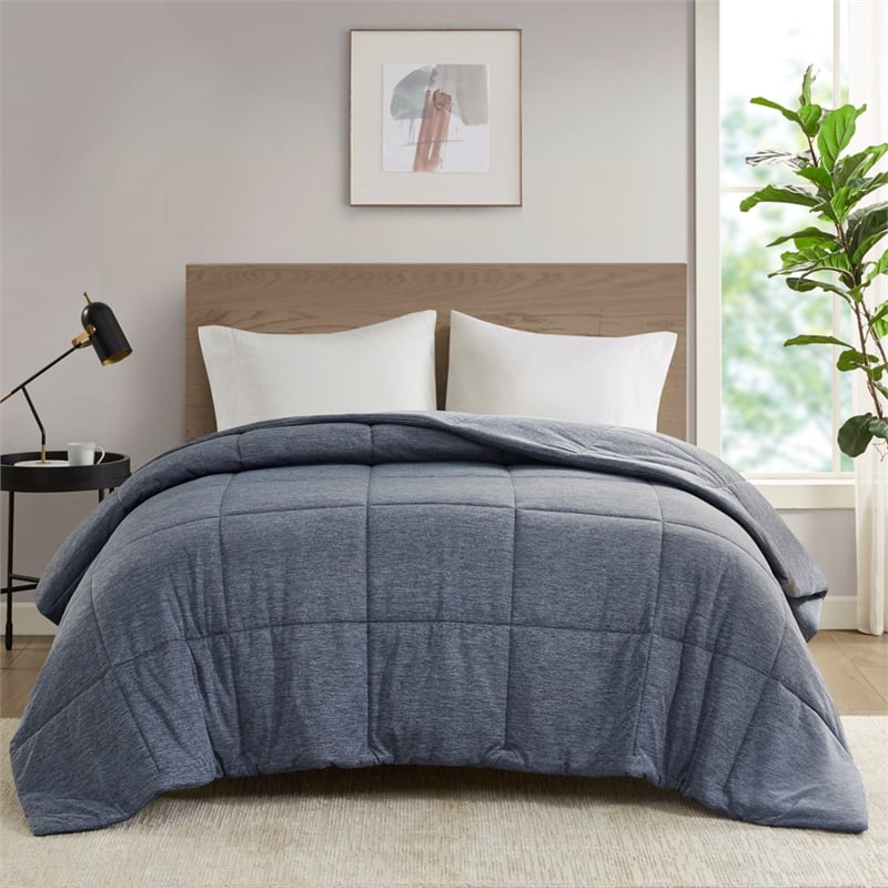 Olliix Urban Habitat Comfort Cool Jersey Knit Twin/Twin XL Comforter in Navy